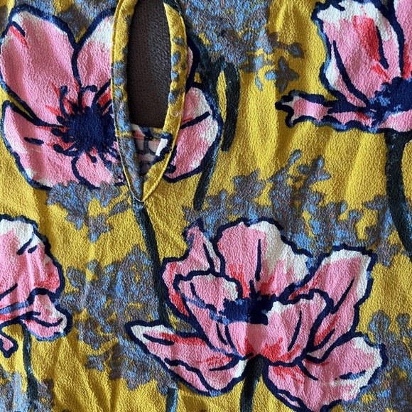 Anthropologie Daniel Rainn Top Olivette Pintucked Floral Flowy Tunic Blouse 2X - Picture 11 of 15